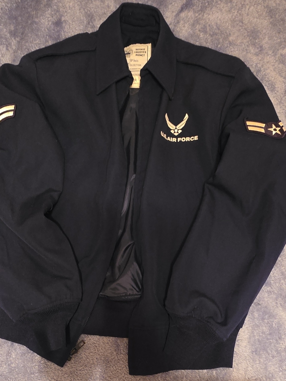 US Air Force Navy Blue Military Field Jacket